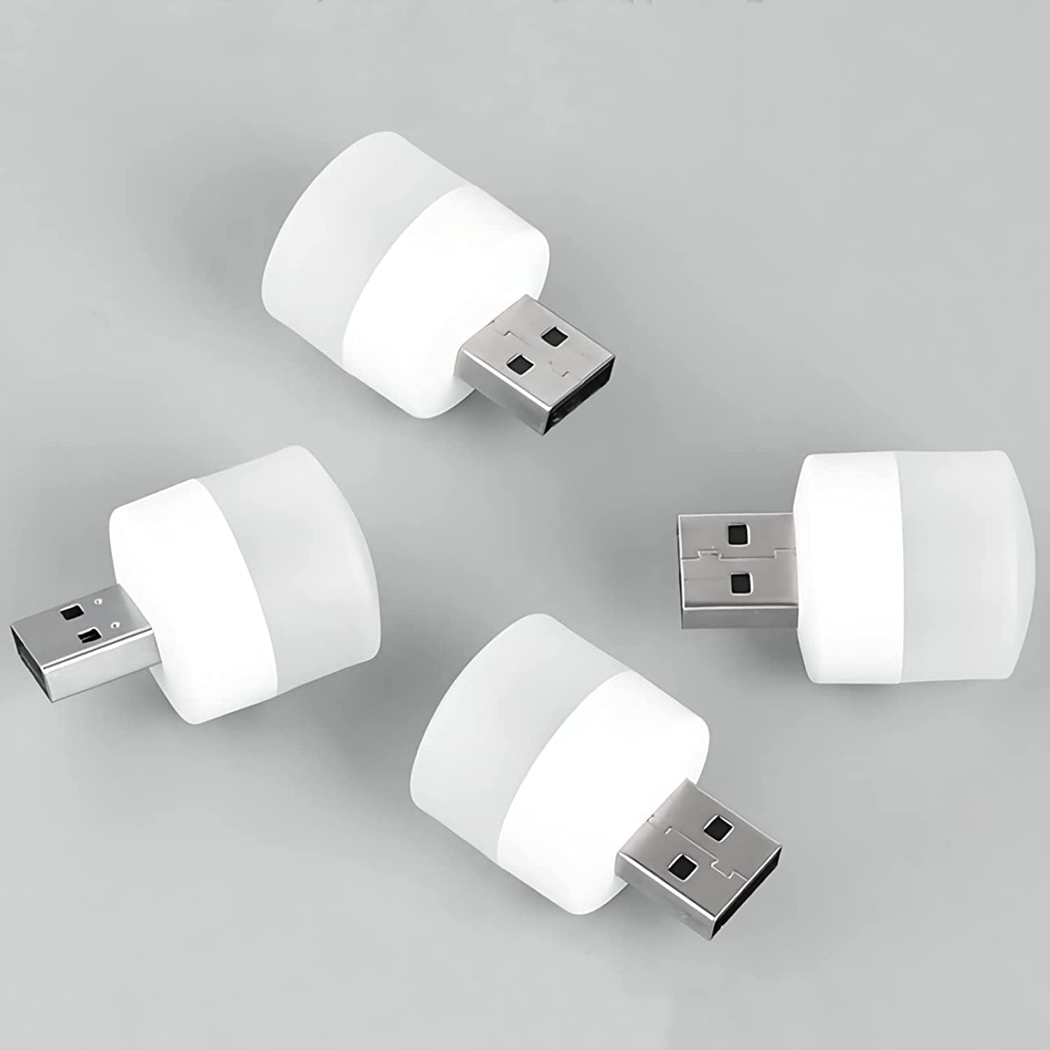 Mini USB LED Night Light Plug and Play for Laptop Bedroom Kitchen (Pack of 12)